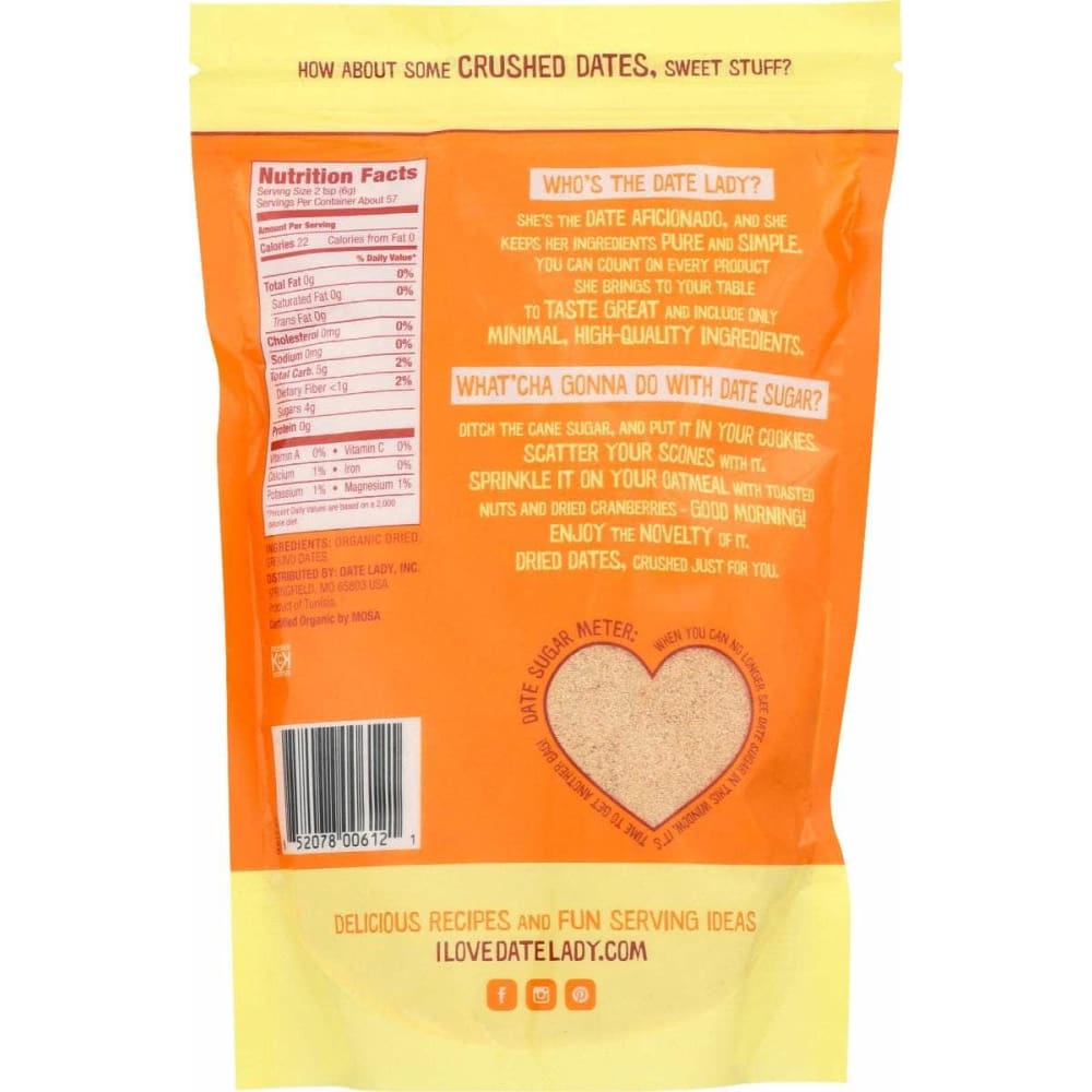 DATE LADY Grocery > Cooking & Baking > Sugars & Sweeteners DATE LADY: Sugar Date Original, 12 oz