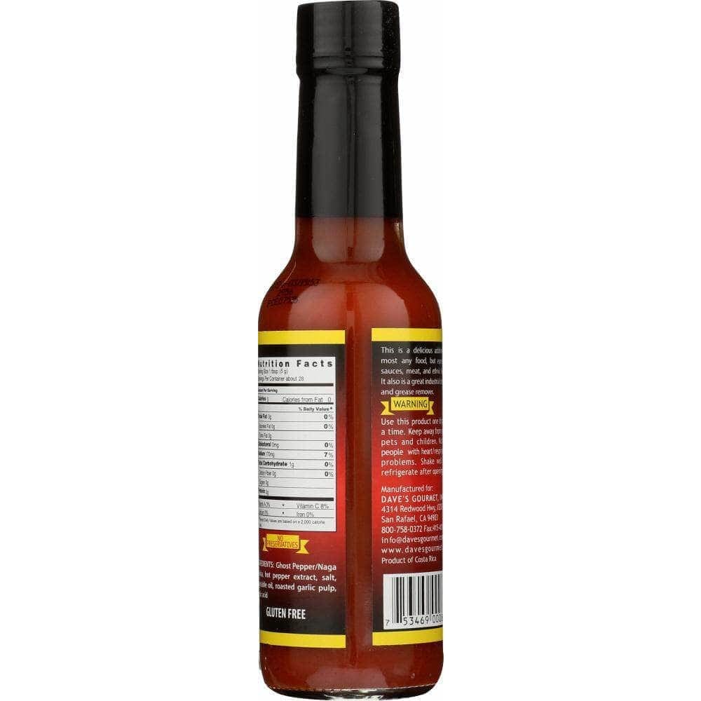 Daves Gourmet Daves Gourmet Ghost Pepper Naga Jolokia Hot Sauce, 5 Oz