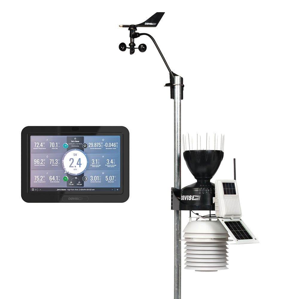 Davis Vantage Pro2 Wireless Weather Station w/ WeatherLink Console & 24hr Fan Aspirated Radiation Shield - Outdoor | Weather Instruments -