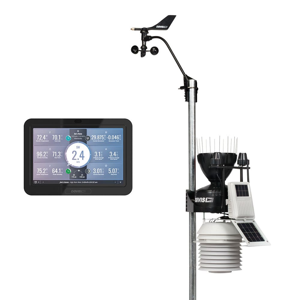 Davis Vantage Pro2 Wireless Weather Station w/ WeatherLink Console 24hr Fan Aspirated Radiation Shield UV & Solar Sensors - Outdoor |