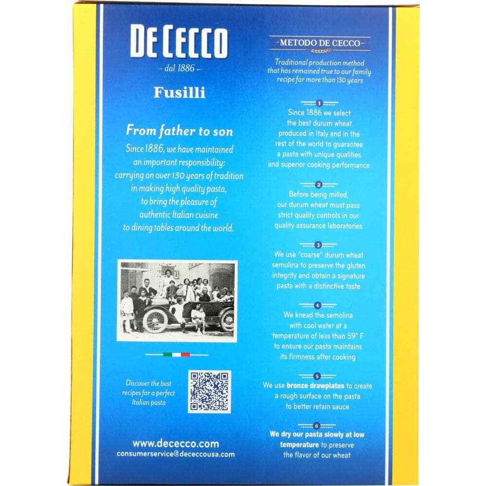 DE CECCO De Cecco Fusilli Pasta No. 34 Pasta, 16 Oz