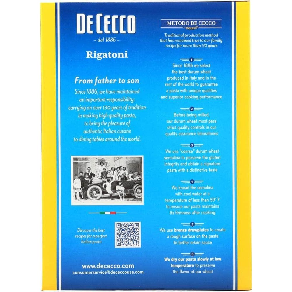 De Cecco De Cecco Pasta Rigatoni, 16 oz