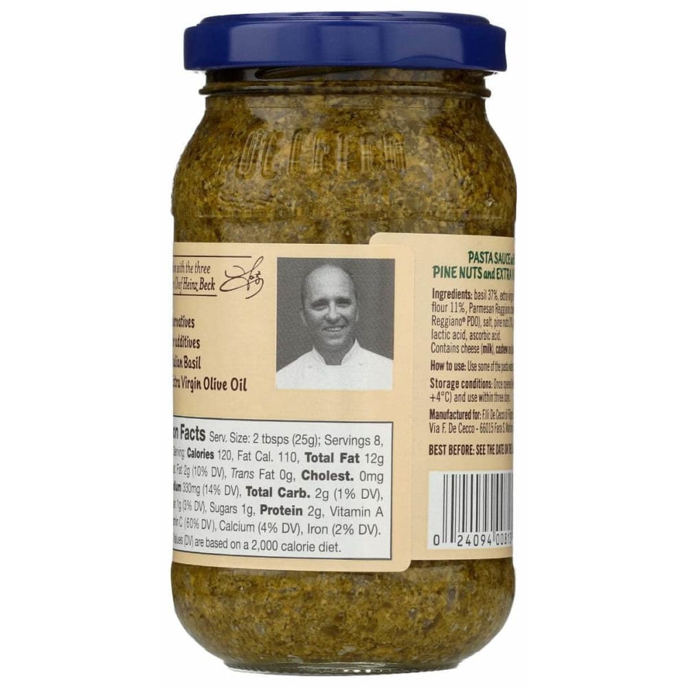 DE CECCO Grocery > Pantry > Pasta and Sauces DE CECCO: Sauce Pasta Pesto, 7 oz