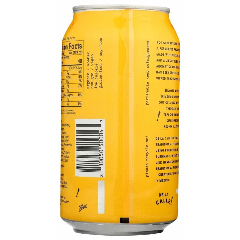 De La Calle Grocery > Beverages > Sodas DE LA CALLE: Tepache Moderno Orng Tur, 12 oz