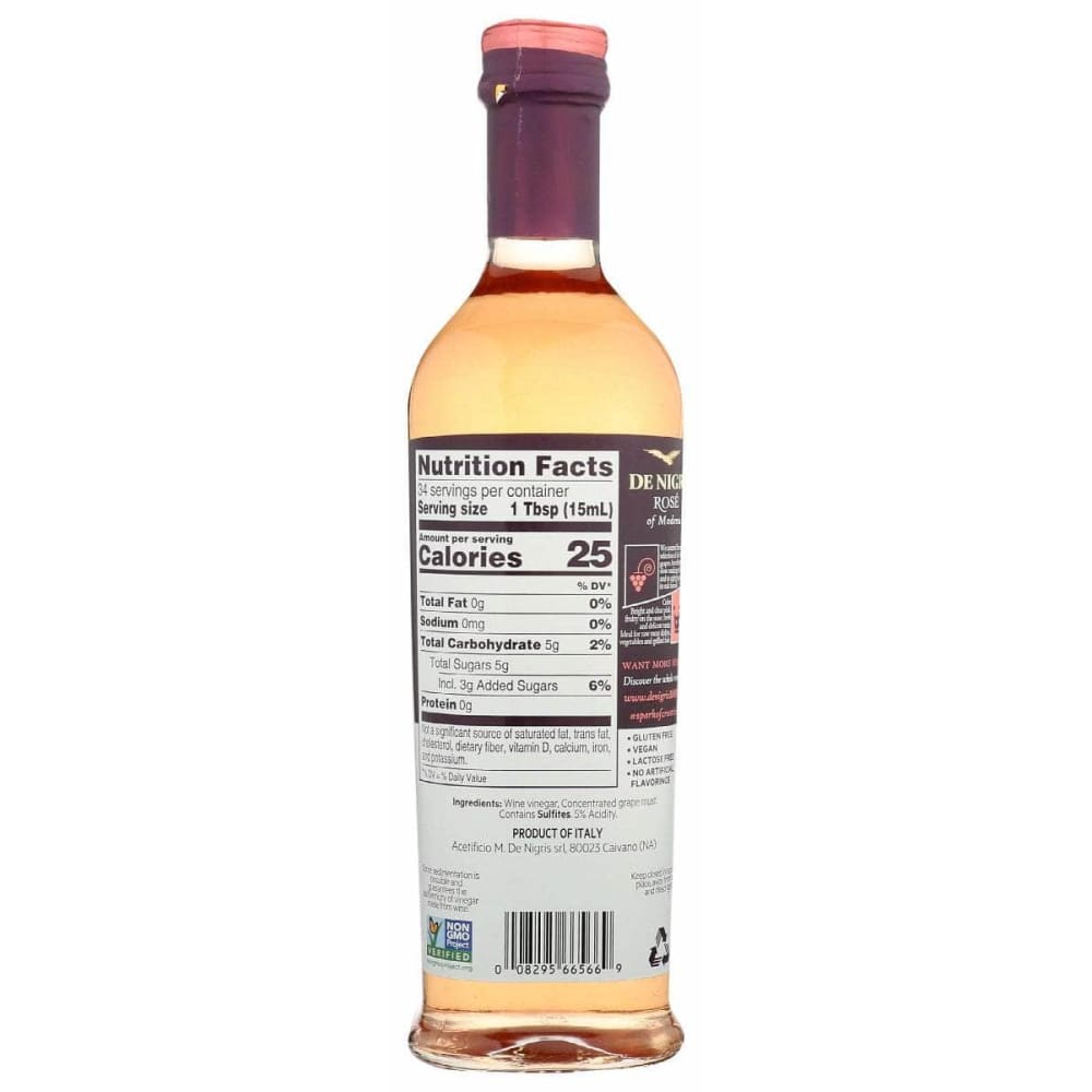 DE NIGRIS De Nigris Sweet Rose Wine Vinegar, 500 Ml