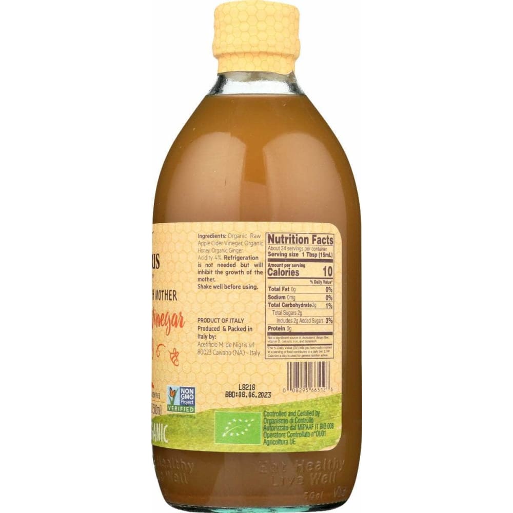 DE NIGRIS Grocery > Cooking & Baking > Vinegars DE NIGRIS Vinegar Apl Cdr Hny Gingr, 500 ml