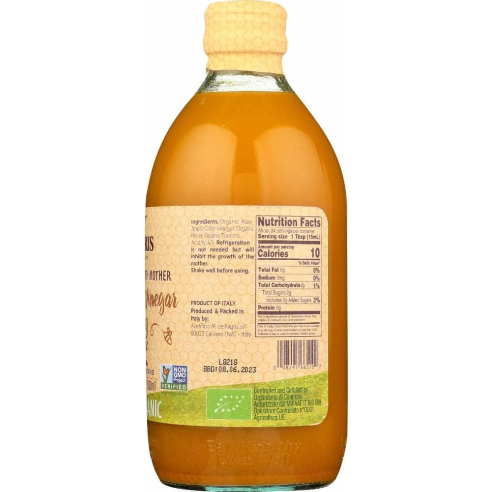 DE NIGRIS Grocery > Cooking & Baking > Vinegars DE NIGRIS Vinegar Apl Cdr Hny Turme, 500 ml