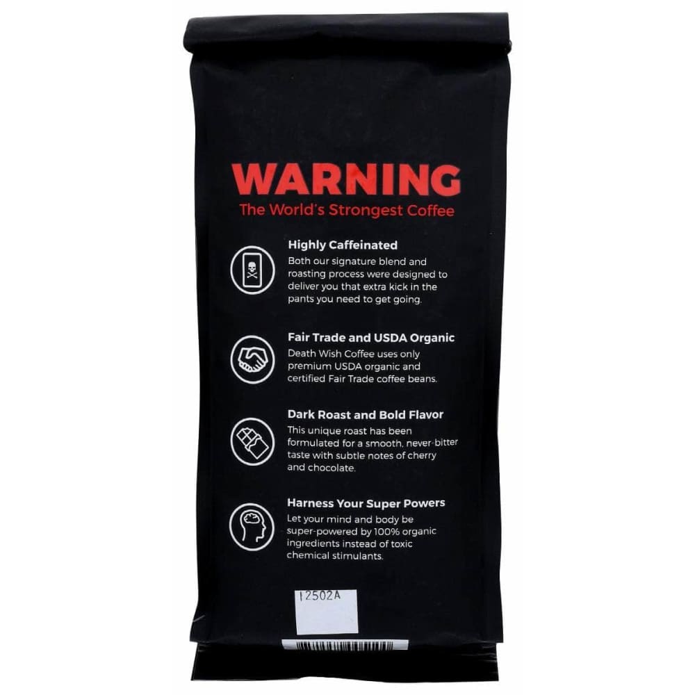 DEATH WISH COFFEE Death Wish Coffee Dark Roast Whole Bean Coffee, 1 Lb