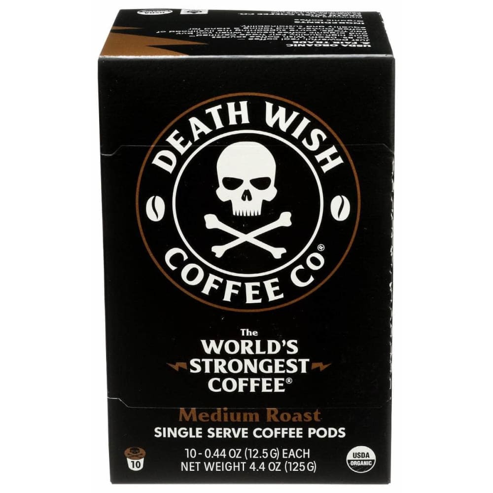 DEATH WISH COFFEE Death Wish Coffee Single Serve Medium Roast Coffee, 10 Cp