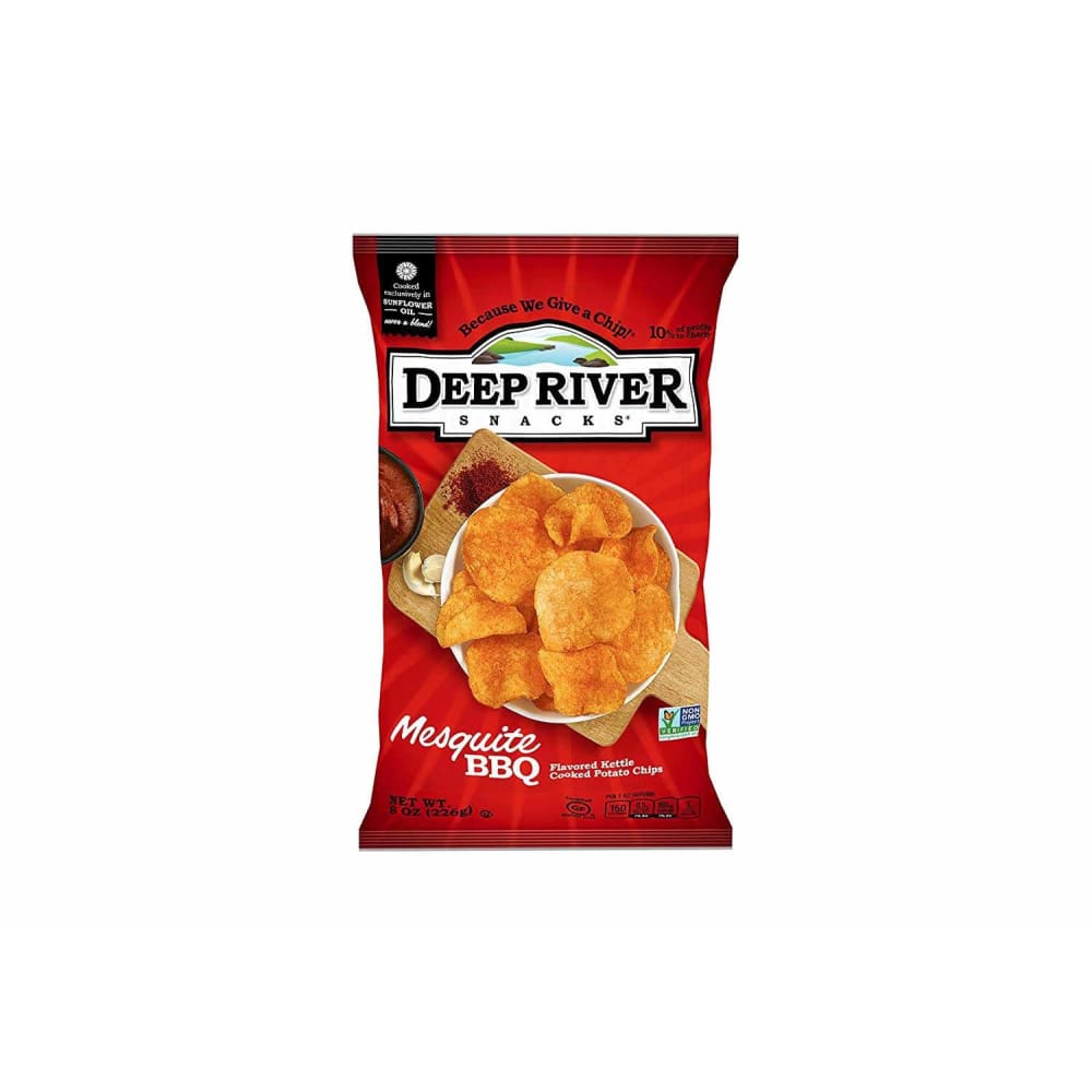 DEEP RIVER DEEP RIVER Mesquite Bbq Kettle Cooked Potato Chips, 8 oz