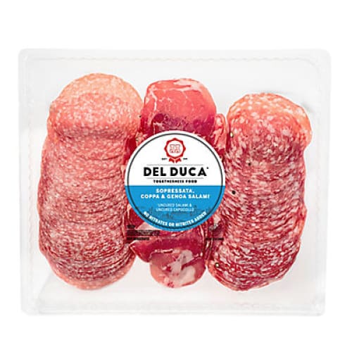 Del Duca Sopressata Capocollo and Genoa Salami 12 oz. - Home/Grocery/Deli/Specialty Cheese & Charcuterie/ - Del Duca