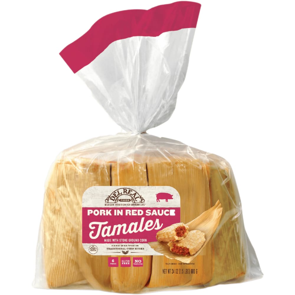 Del Real Foods Del Real Foods Pork in Red Sauce Tamales, 24 oz