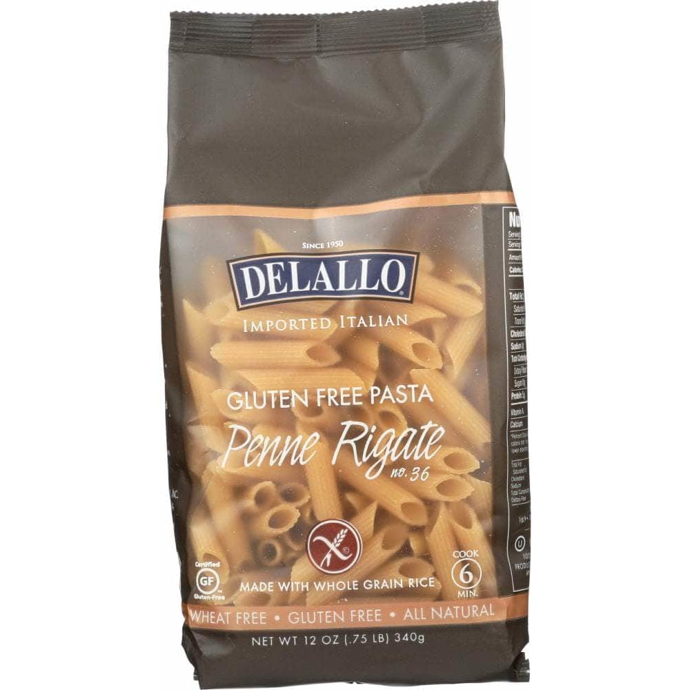 Delallo Delallo Gluten Free Whole Grain Rice Penne Rigate, Wheat-Free, 12 oz