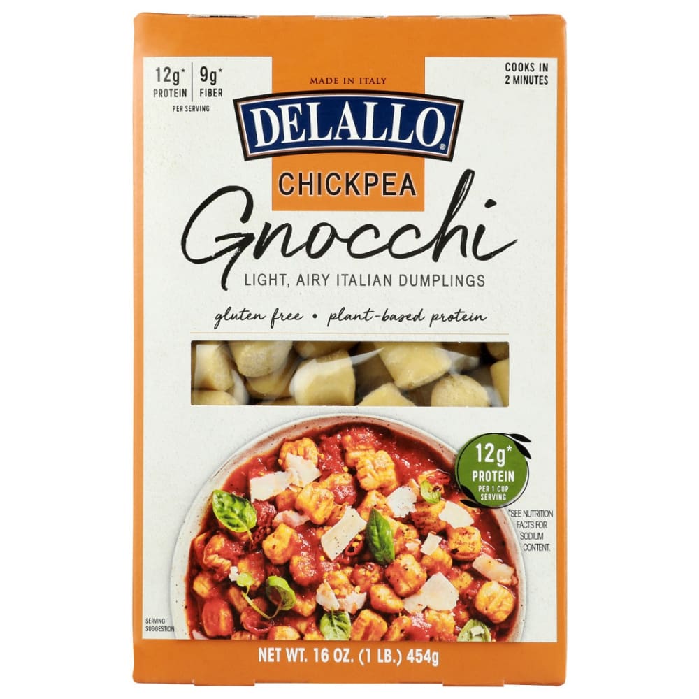 DELALLO: Gnocchi Chickpea 16 OZ (Pack of 4) - Grocery > Pantry > Pasta and Sauces - DELALLO