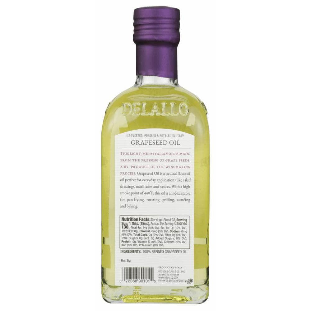 Delallo Delallo Grapeseed Oil, 16.9 oz