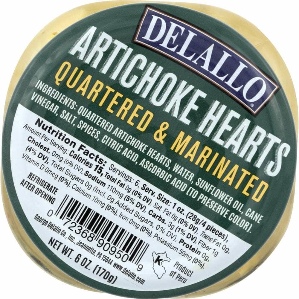 Delallo Delallo Marinated Artichoke Hearts, 6 oz