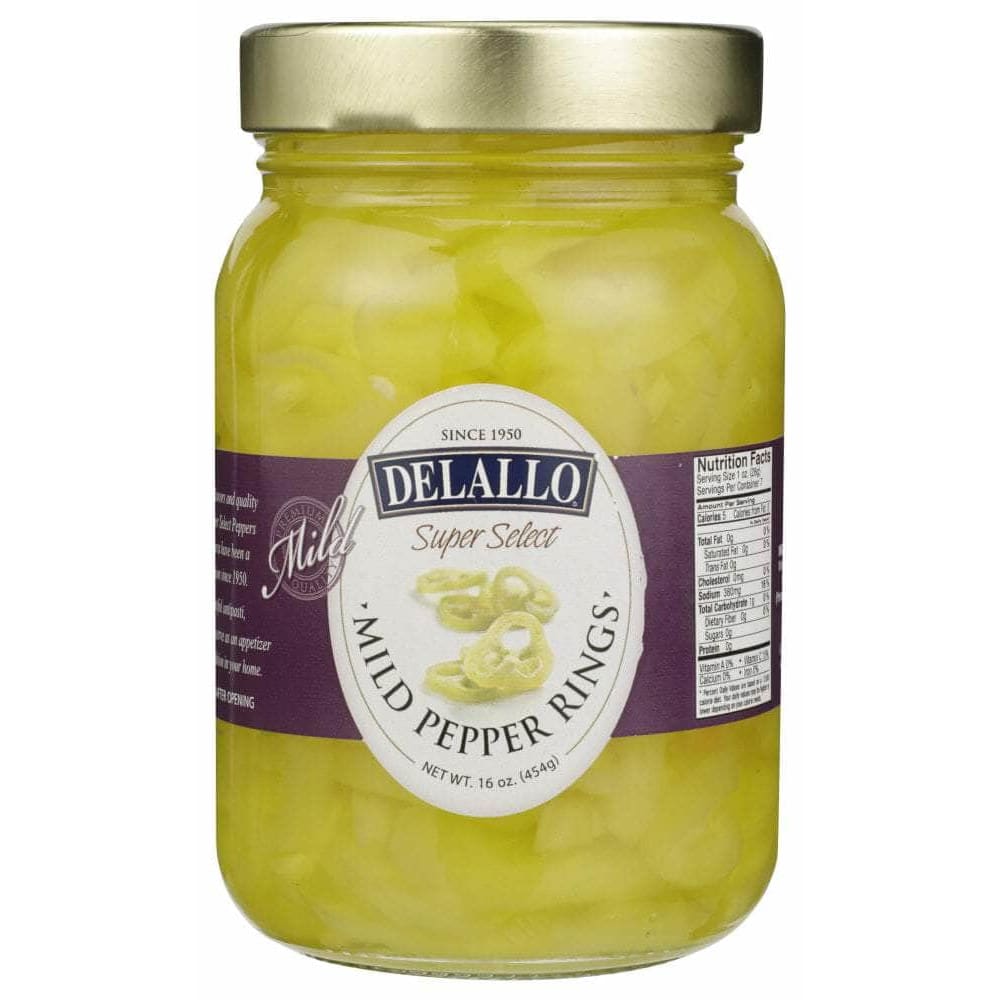 Delallo Delallo Mild Banana Pepper Rings, 16 oz