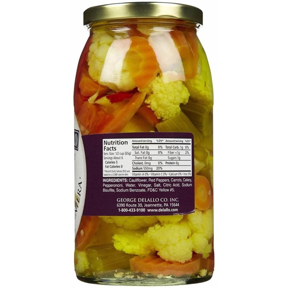 Delallo Delallo Mild Giardiniera, 25.5 oz