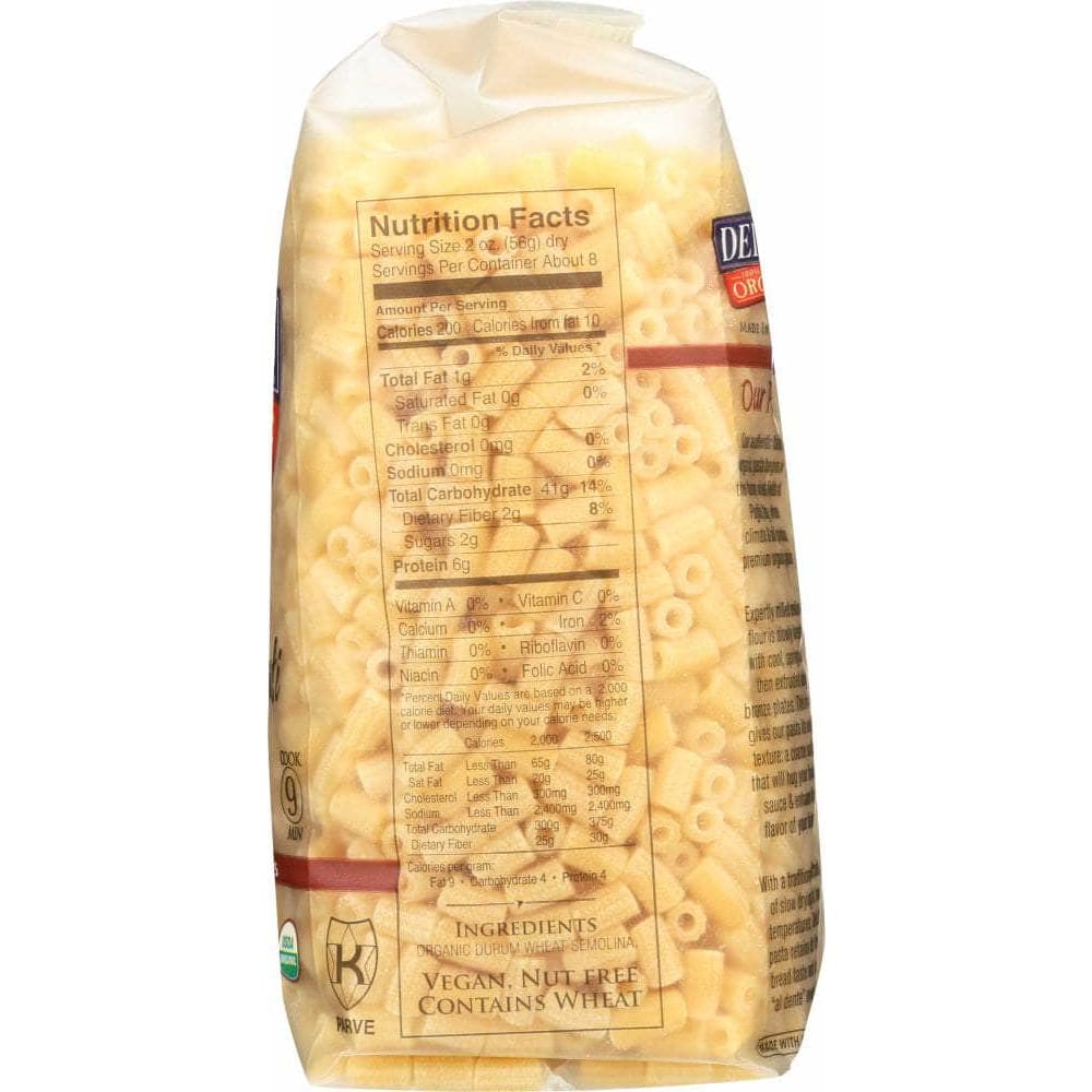 DELALLO Delallo Organic Ditalini Rigati No. 57 Pasta, 16 Oz