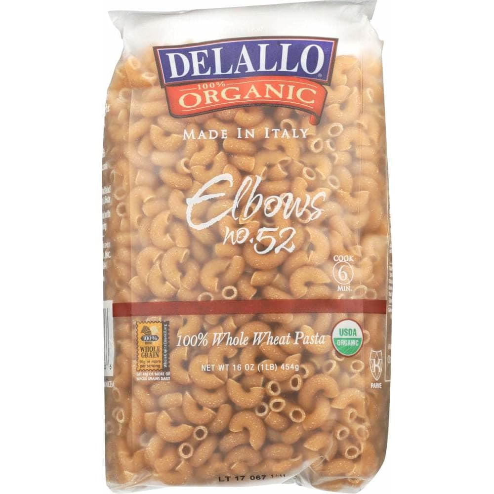 Delallo Delallo Organic Elbows Pasta No. 52, 16 oz