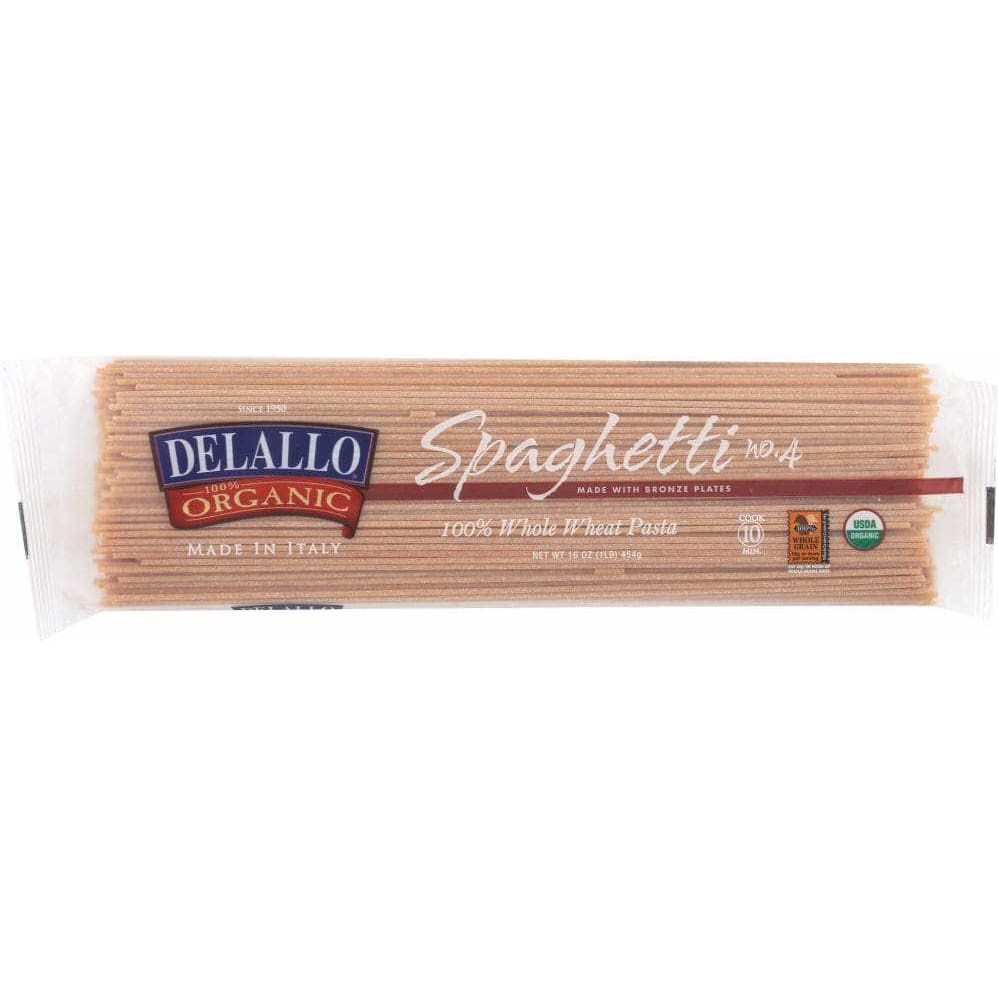 Delallo Delallo Organic Spaghetti Pasta Whole Wheat No.4, 16 oz