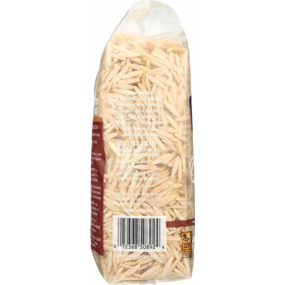 Delallo Delallo Orzo No. 65 100% Organic Whole Wheat Pasta, 16 oz