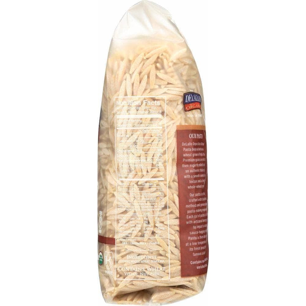 Delallo Delallo Orzo No. 65 100% Organic Whole Wheat Pasta, 16 oz