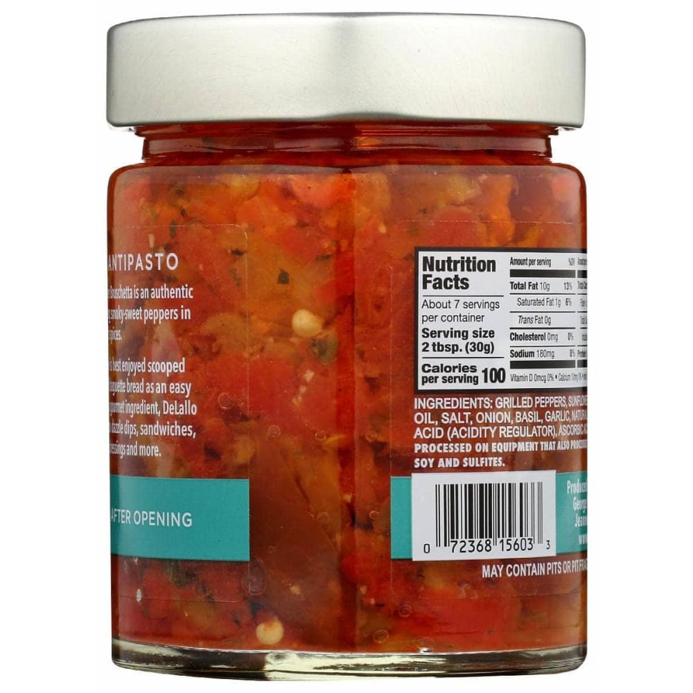 DELALLO Grocery > Pantry > Food DELALLO: Roasted Red Pepper Bruschetta, 7.05 oz