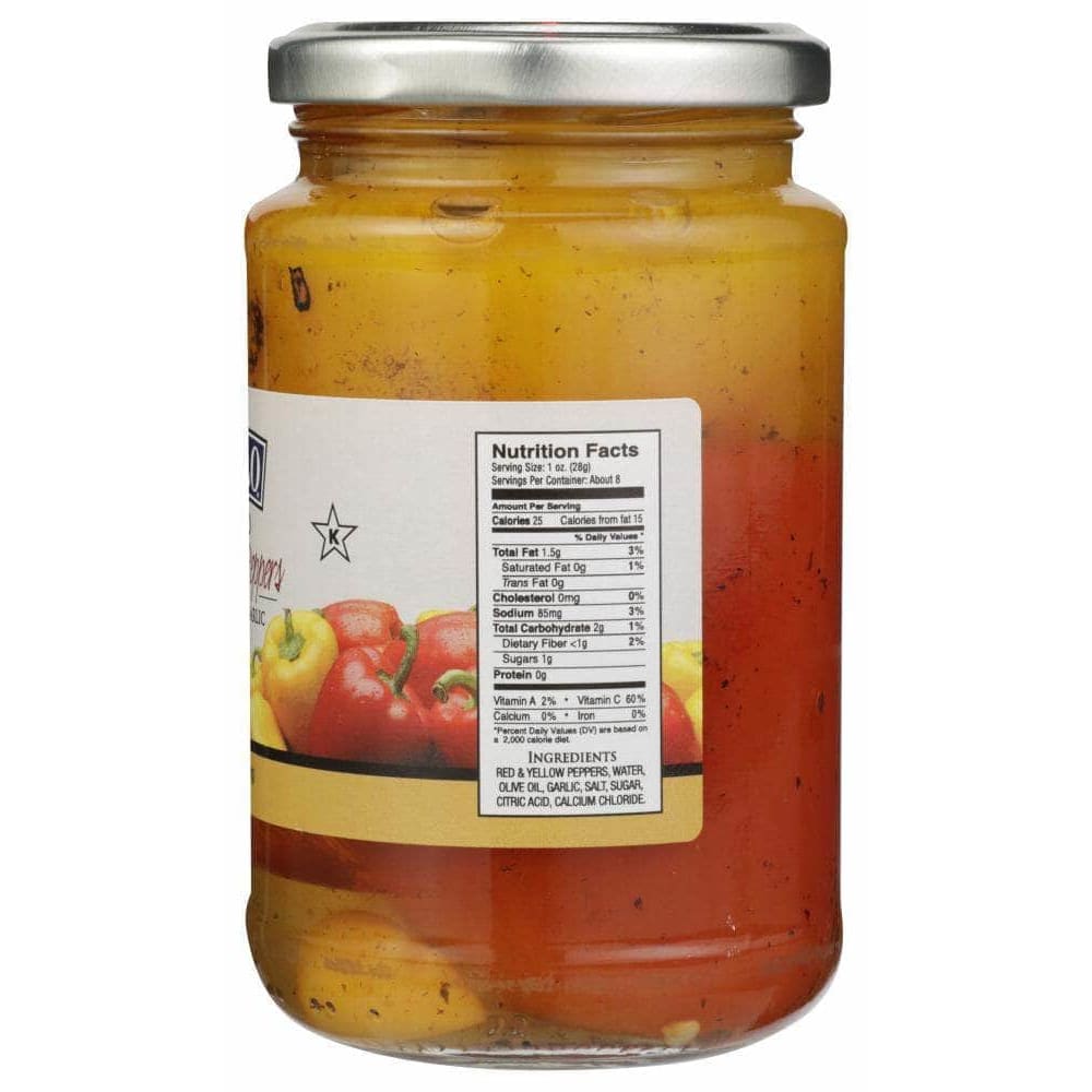 Delallo Delallo Roasted Yellow & Red Peppers with Garlic, 12 oz