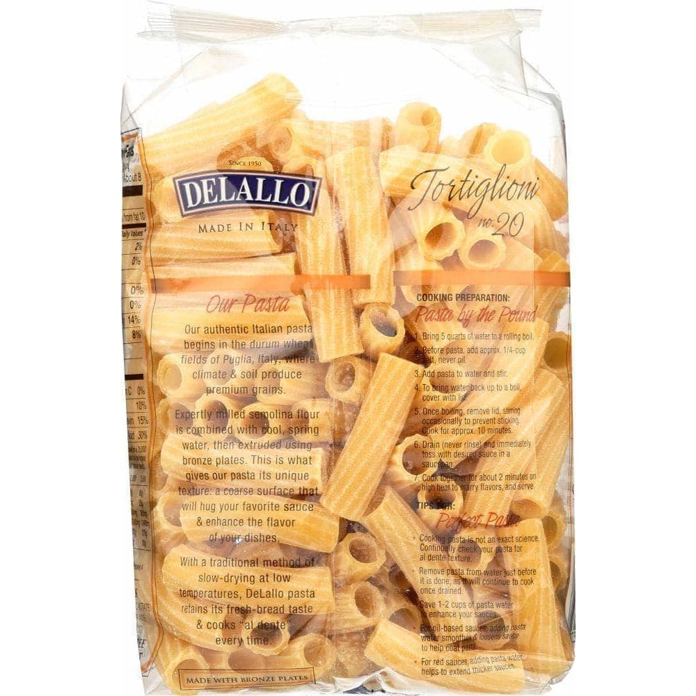 Delallo Delallo Tortiglioni Pasta Bag, 16oz