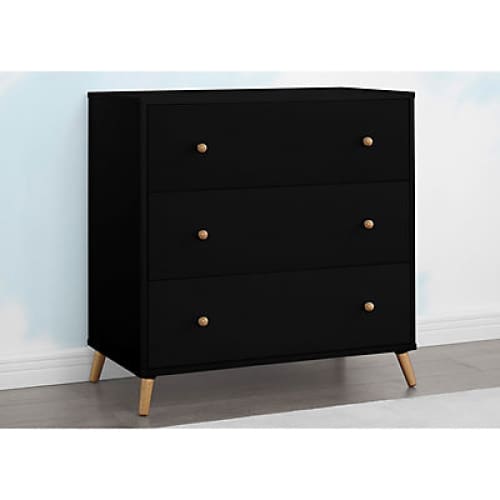 Delta Children Essex 3 Draw Dresser - Ebony with Natural - Home/Furniture/Baby & Kids’ Furniture/Kids’ Bedrooms/ - Delta Children