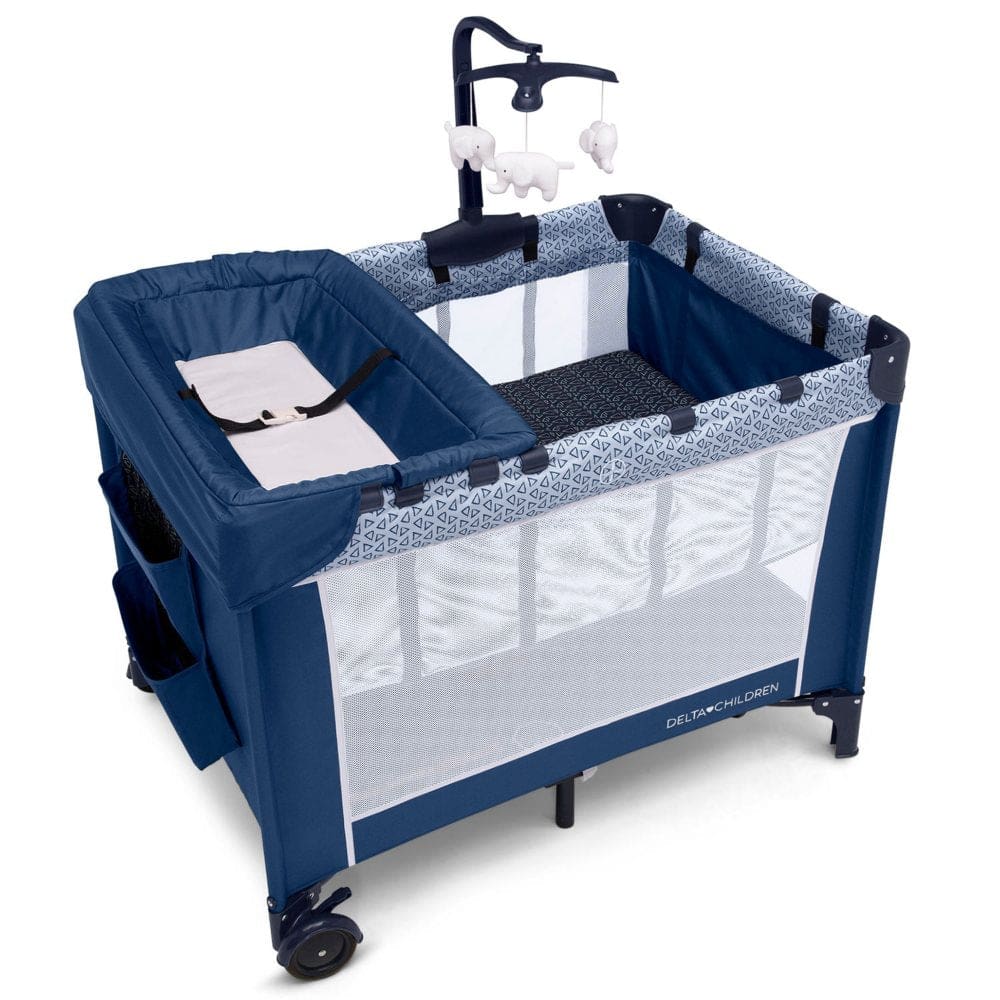 Delta Children LX Deluxe Portable Baby Play Yard Midnight - Play Yards - Delta