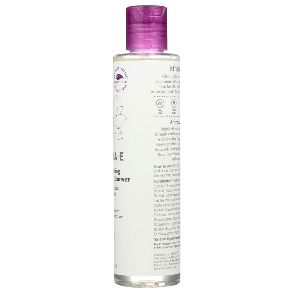 DERMA E: Cleanser Facial Skin Firm 6 oz - Beauty & Body Care > Skin Care > Facial Cleansers & Exfoliants - Derma E