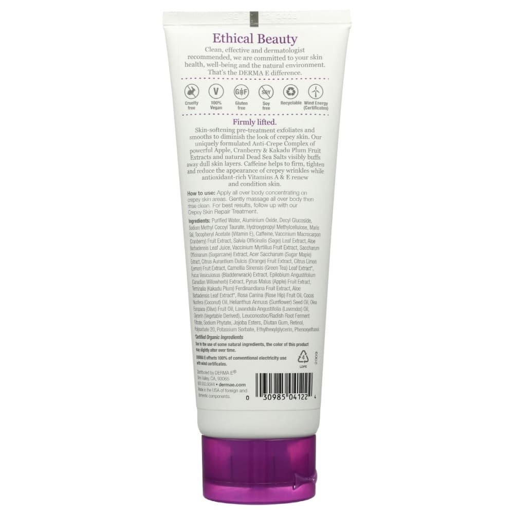 DERMA E: Scrub Body Pre Treatment 6 oz - Beauty & Body Care > Skin Care > Facial Cleansers & Exfoliants - Derma E