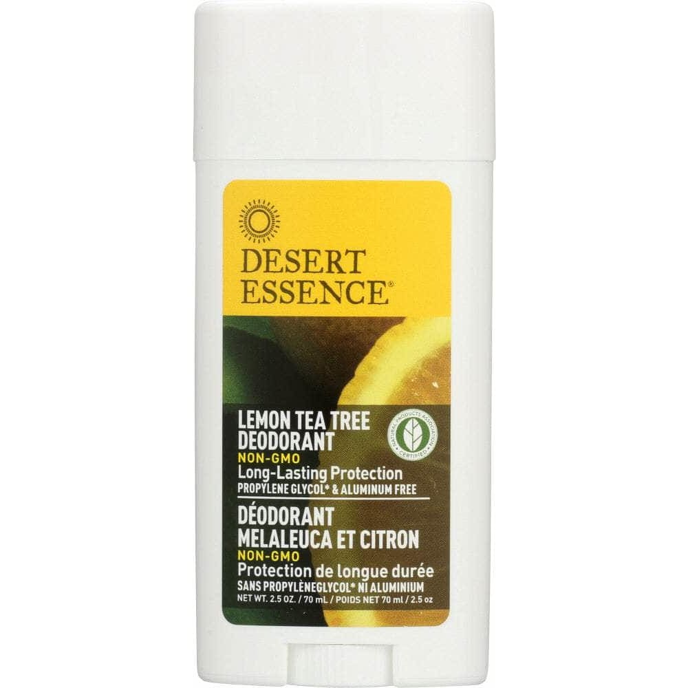 DESERT ESSENCE Desert Essence Deodorant Lemon Tea Tree, Long-Lasting Protection, Propylene Glycol & Aluminum Free, 2.5 Oz