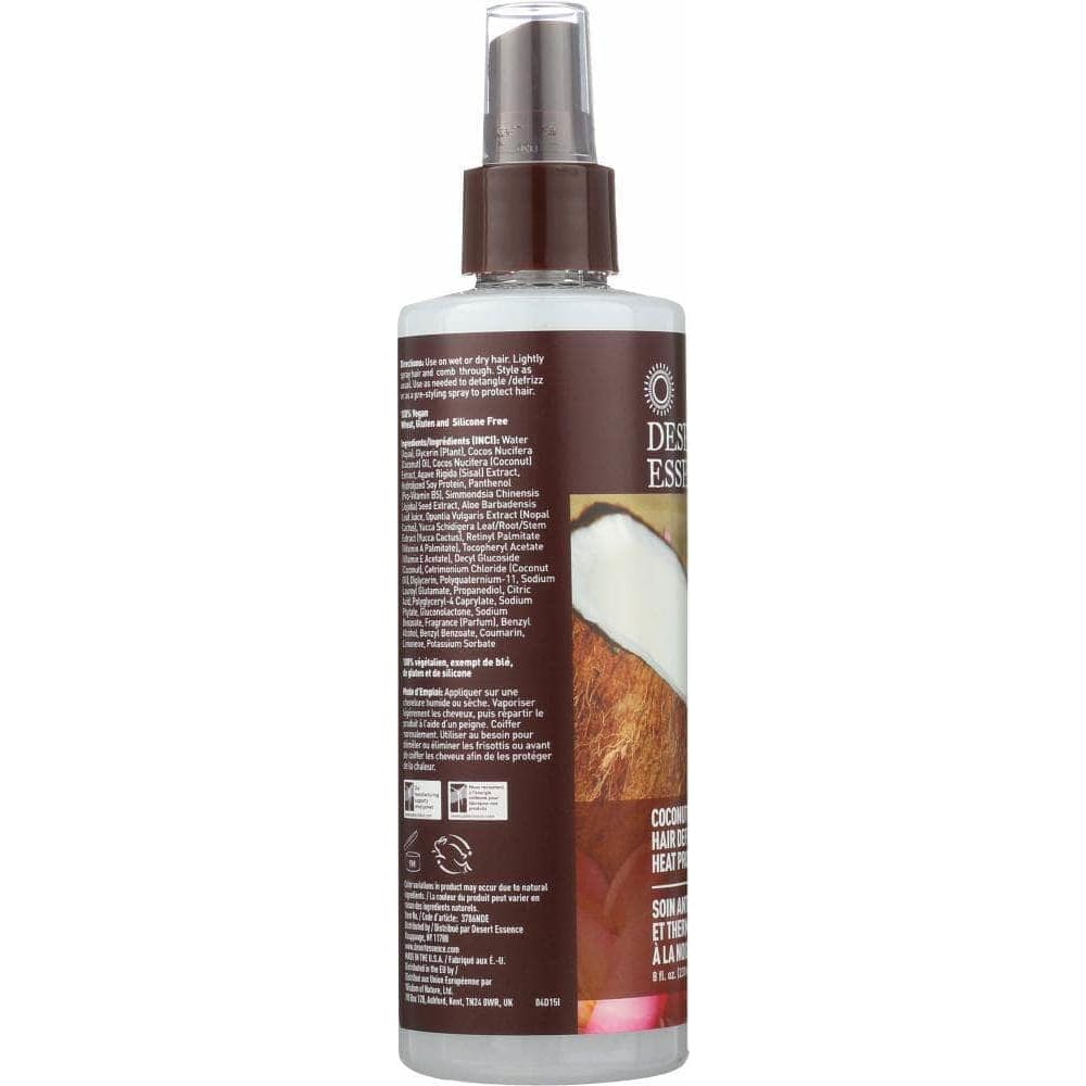 Desert Essence Desert Essence Hair Defrizzer and Heat Protector Coconut, 8.5 oz