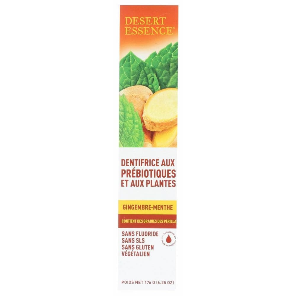 DESERT ESSENCE Desert Essence Prebiotic Plant Based Toothpaste Gingermint, 6.25 Oz