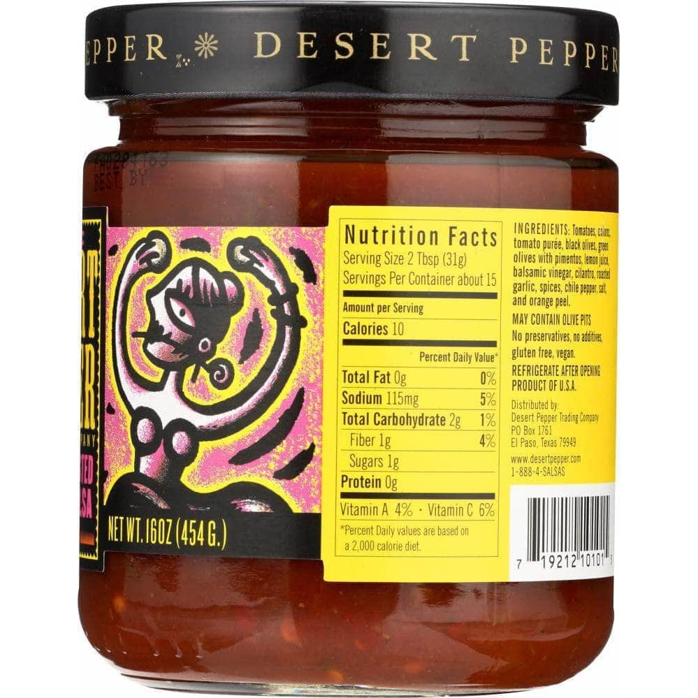 Desert Pepper Desert Pepper 2 Olive Roasted Garlic Medium Hot Salsa, 16 oz