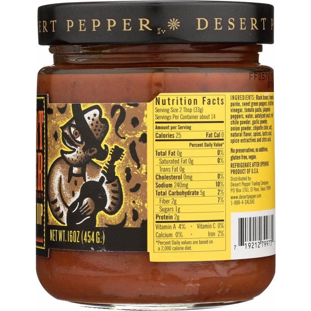 Desert Pepper Desert Pepper Black Bean Dip Spicy, 16 oz