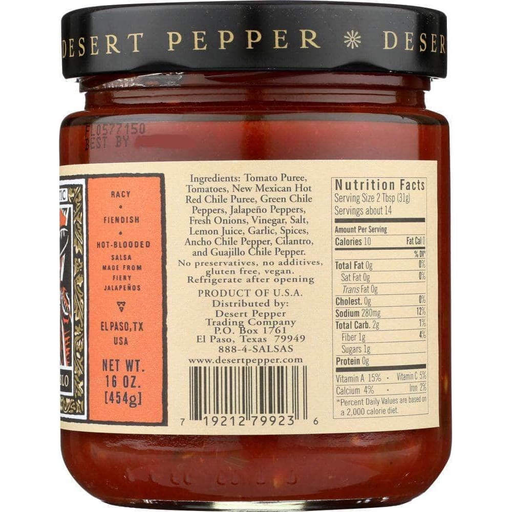 Desert Pepper Desert Pepper Diablo Hot Salsa, 16 oz