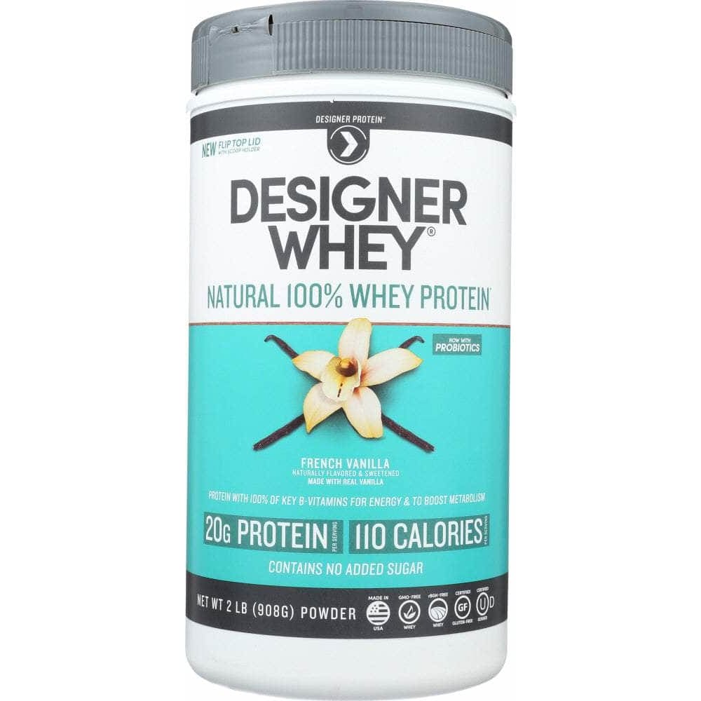 DESIGNER PROTEIN Designer Protein Whey 100% Premium Protein French Vanilla, 2 Lb