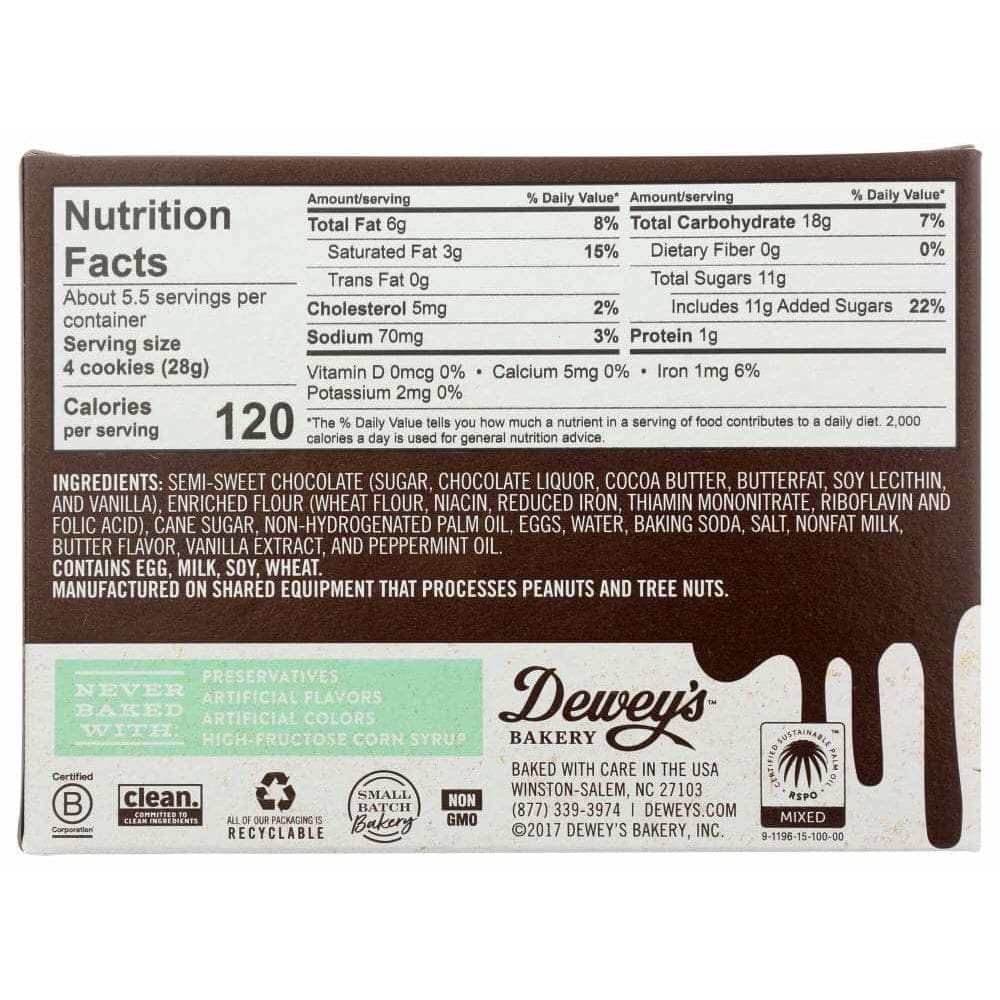 Deweys Dewey'S Bakery Chocolate Dipped Mint Moravian Style Cookie Thins, 5.50 Oz