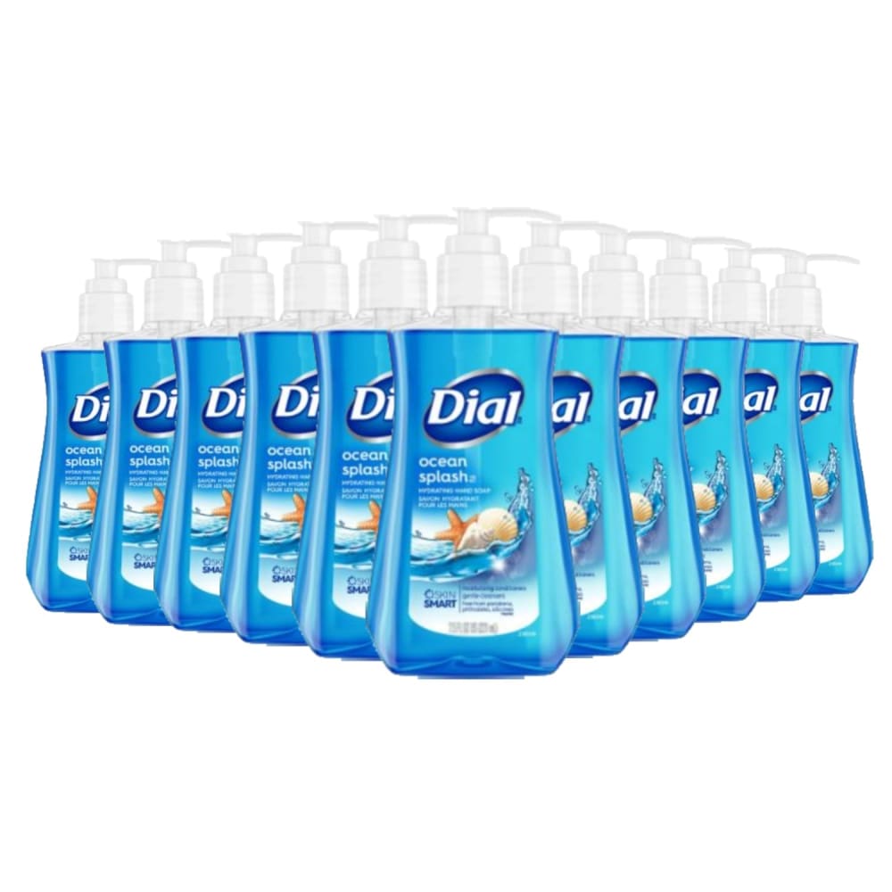 Dial Ocean Splash Liquid Hand Soap - 7.5 Fl Oz - 12 Pack - Hand Wash Foam - Dial