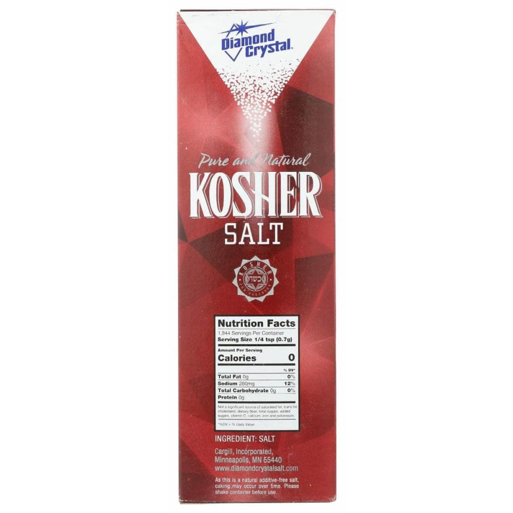 DIAMOND CRYSTAL Grocery > Cooking & Baking > Seasonings DIAMOND CRYSTAL: Kosher Salt, 3 lb