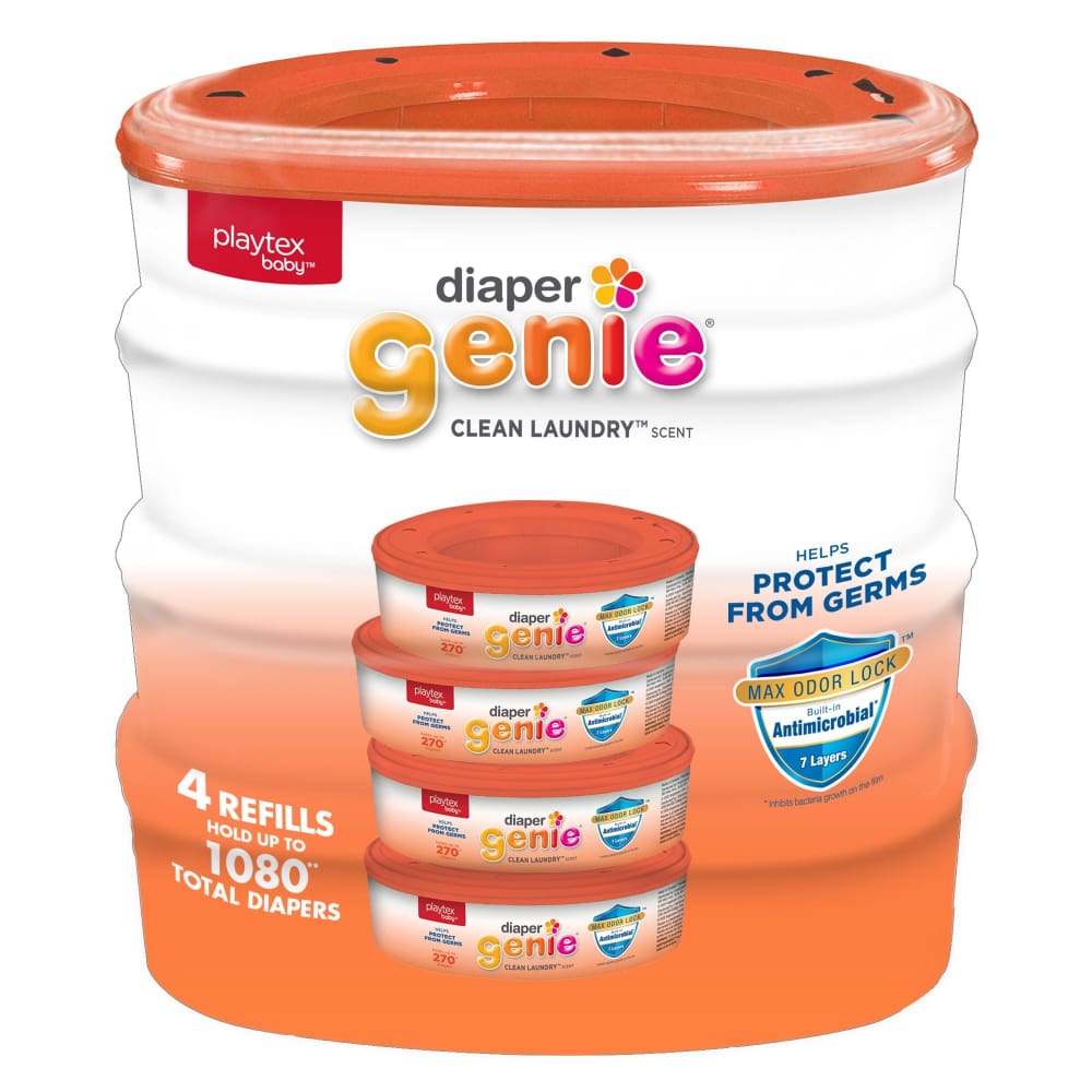 Diaper Genie Clean Laundry Scent Refill 4 pk. - Diaper Genie