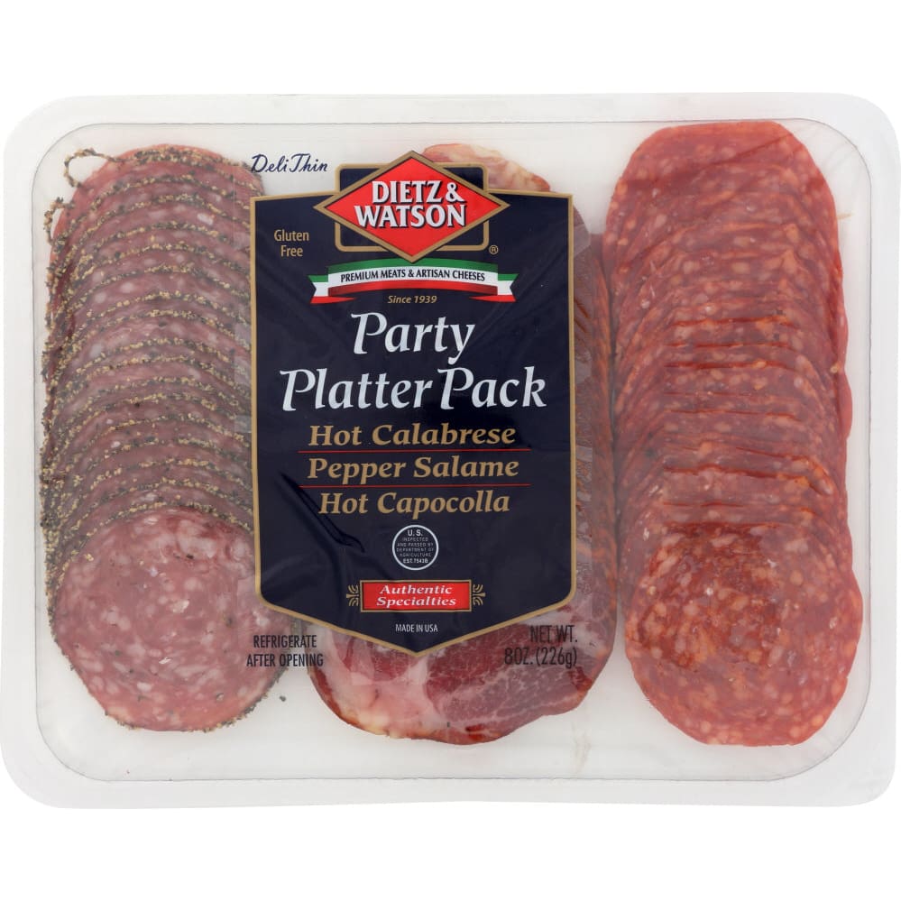 DIETZ AND WATSON: Calabrese Salame Platter 8 oz (Pack of 2) - DIETZ AND WATSON