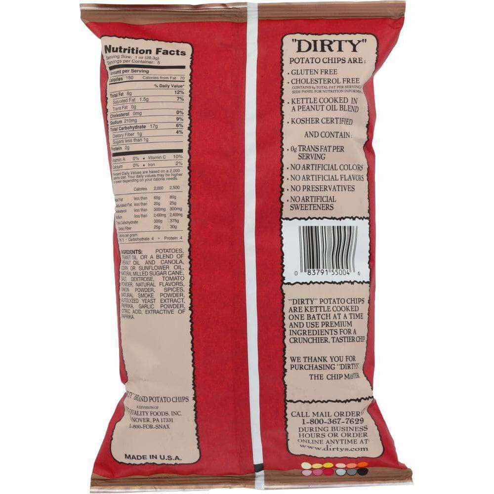 Dirty Potato Chips Dirty Potato Chip Chip Potato Mesquite BBQ, 5 oz