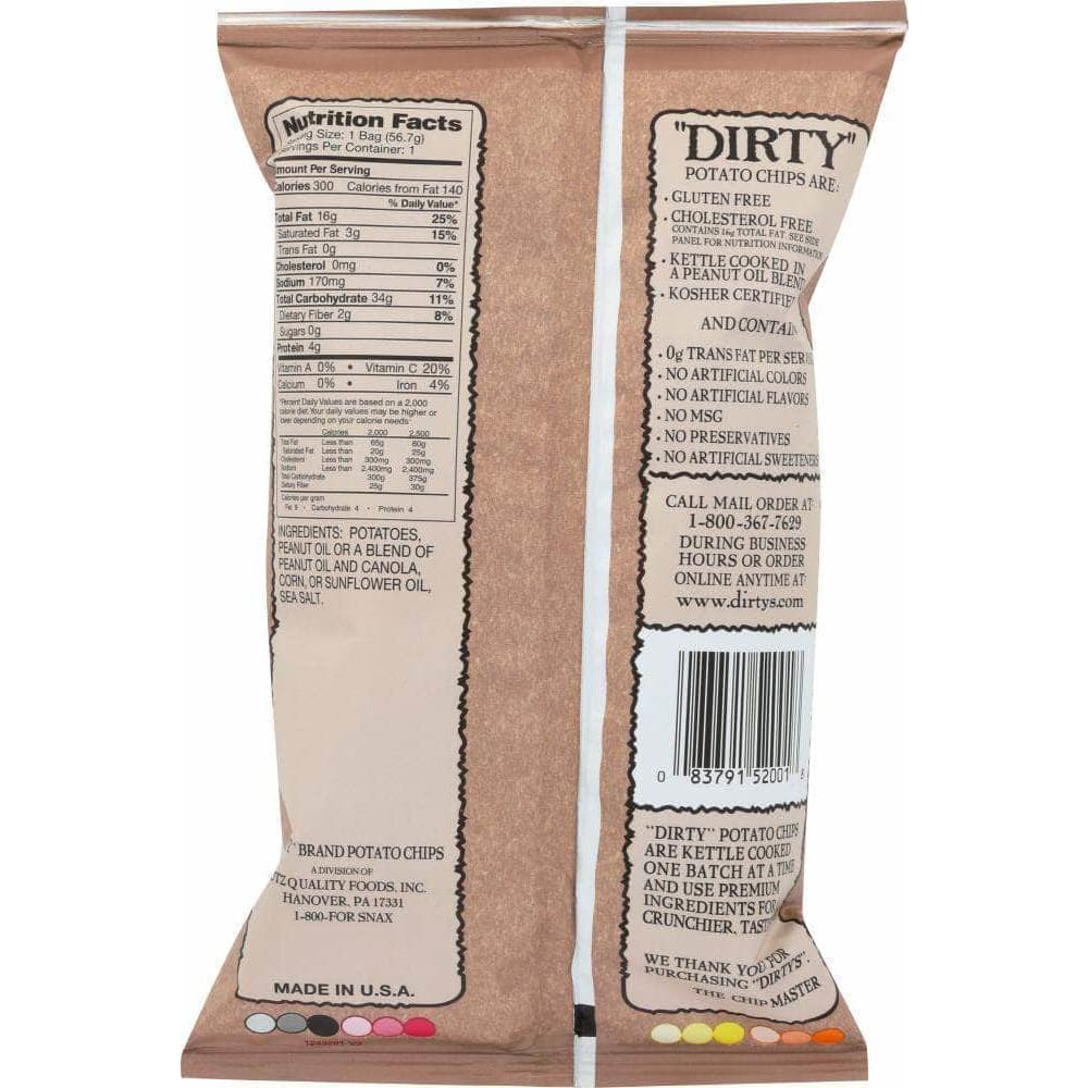 Dirty Potato Chips Dirty Potato Chip Chip Potato Sea Salted, 2 oz