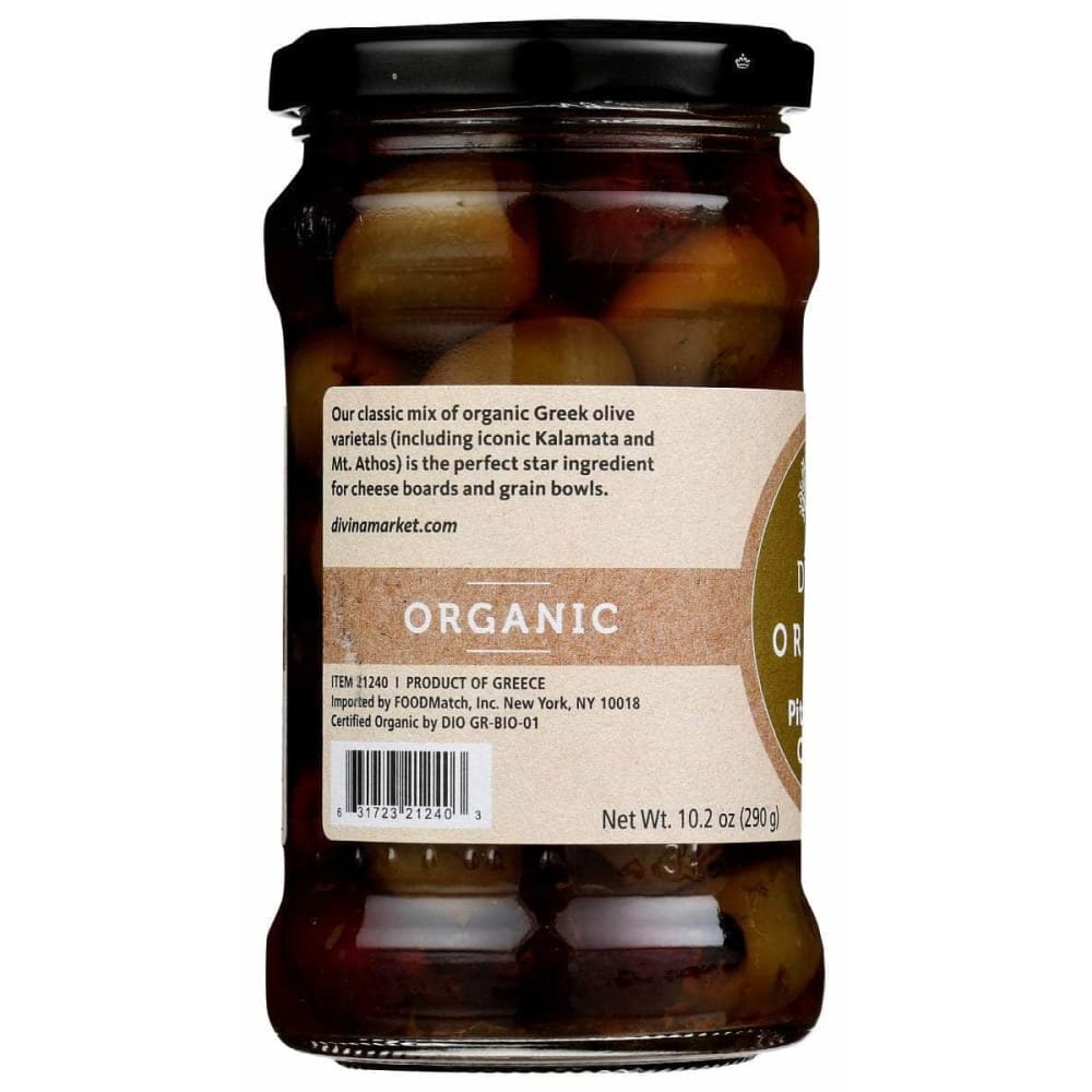 DIVINA Divina Olive Mix Pitted Greek Organic, 5.3 Oz