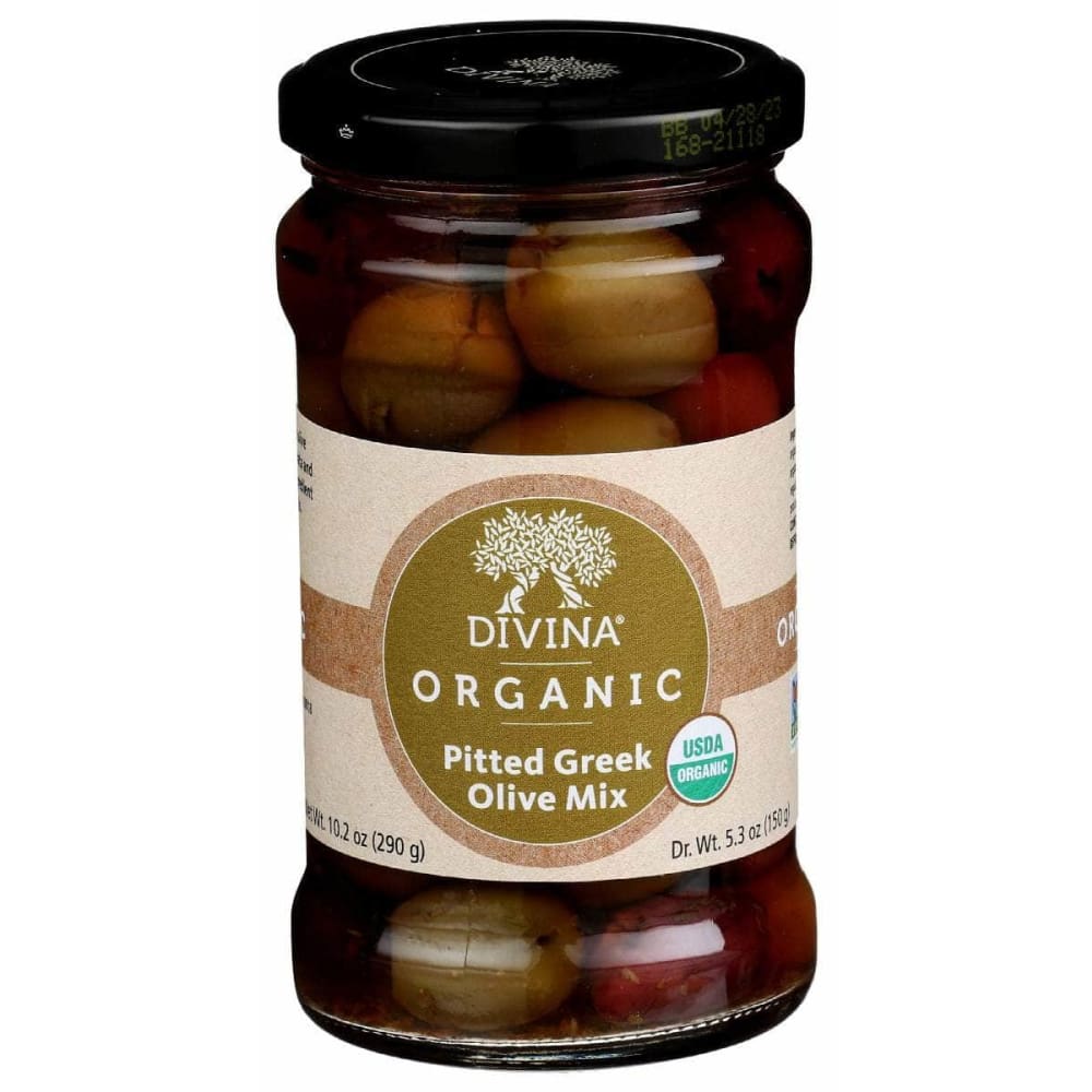 Divina Olive Mix Pitted Greek Organic, 5.3 Oz (Case of 3) | ShelHealth